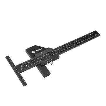 Multifunction Woodworking Scriber Gauge Aluminum Steel Measuring Marking Framing Ruler Tool for Carp