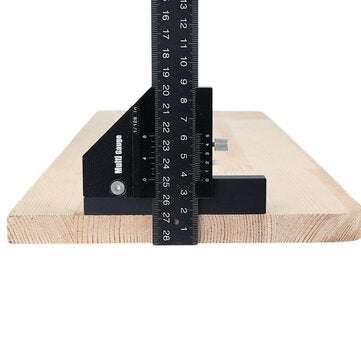 Multifunction Woodworking Scriber Gauge Aluminum Steel Measuring Marking Framing Ruler Tool for Carp