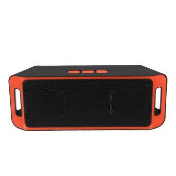 Portable Wireless bluetooth V3.0 Speaker USB Flash FM Radio Stereo Horns (COLOR.: ORANGE)