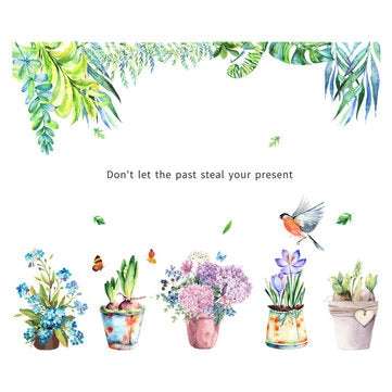 Miico FX82026 2 PCS Flower Printing Sticker Decorative Sticker Sofa Background Wall Sticker DIY Stic