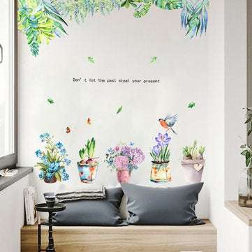 Miico FX82026 2 PCS Flower Printing Sticker Decorative Sticker Sofa Background Wall Sticker DIY Stic