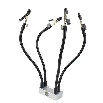 NEWACALOX USB LED 3X Magnifier PCB Fixture Bench Vise Table Clamp Soldering Helping Hand Soldering S