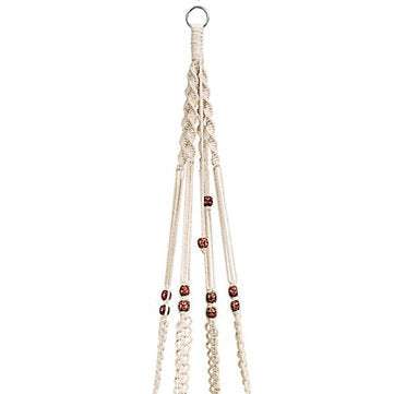Macrame Flower Pot Planter Holder Basket Hanging Rope with Beads for Home Indoor Outdoor Decorations