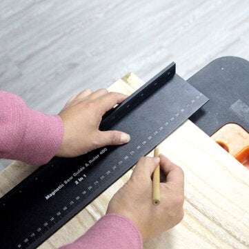 Manual DIY Steel Ruler Aluminium Alloy Multifunctional Guide Cutting Ruler Protective Anti Slide Rul