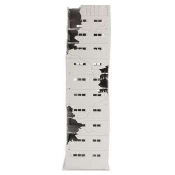 Scale 1/144 White Battle Corner Ruined Building Model Building For Home Decoration