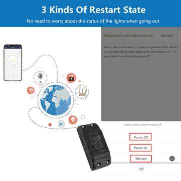 SMATRUL White Switch Smart Life APP WiFi Voice Relay Controller Timer Module 110V 220V 10A
