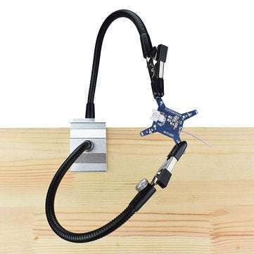 NEWACALOX Bench Vise Aluminum Table Clamp Soldering Iron Holder Soldering Station PCB Fixture Helpin