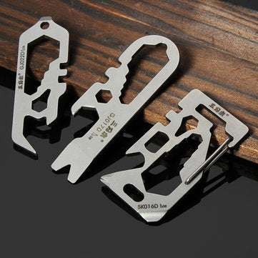 Sanrenmu SK016D  Mini Multi Tools Kit Nail Puller Wrench Opener Keychain