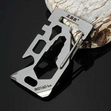 Sanrenmu SK016D  Mini Multi Tools Kit Nail Puller Wrench Opener Keychain