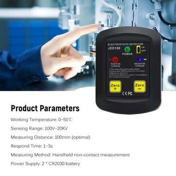 Palm-size Electrostatic Detector Portable Electrostatic Tester Electrostatic Analyzer 100V~20KV ESD