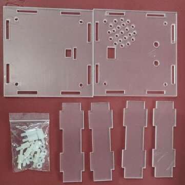 Transparent Module Case Housing Shell For Upgrade DIY EC1515B DS1302 LED Electronic Clock Kit