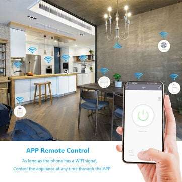SMATRUL White 433Mhz Smart Push 1Gang Wireless Switch Light + 1 RF Remote Control