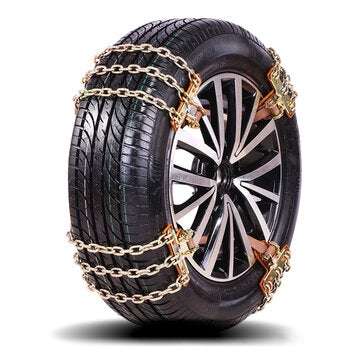 Steel Winter Emergency Snow Chain with Gloves Tools Truck Car Wheel Tyre Anti-skid Saf... (SIZE.: S)