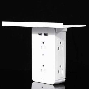 Multifunction 8 Port 6 Outlet Extenders Surge Electrical Socket Protector Washroom Extenders 2 USB P