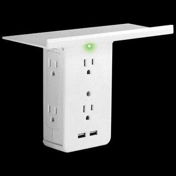 Multifunction 8 Port 6 Outlet Extenders Surge Electrical Socket Protector Washroom Extenders 2 USB P