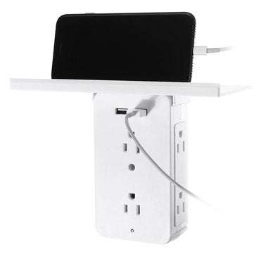 Multifunction 8 Port 6 Outlet Extenders Surge Electrical Socket Protector Washroom Extenders 2 USB P