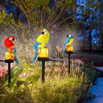 Solar Powered LED Parrot Lawn Light Waterproof Garden Landscape Lamp Outdoor Decor (COLOR: GREEN)