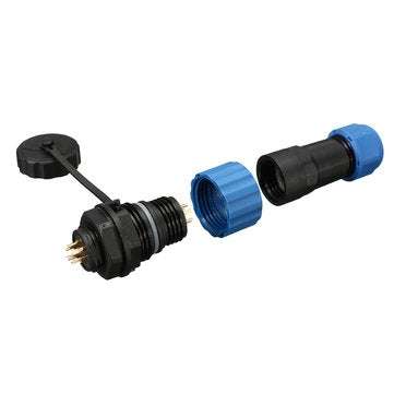 SP16 IP68 Waterproof Connector Male Plug & Female Socket 6 Pin Panel Mount Wire Cable Connector Avia