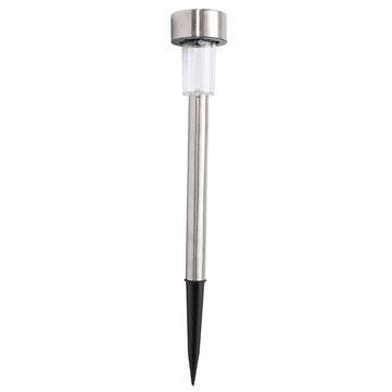 Solar Powered LED Lawn Light Post Stake Patio Outdoor Stainless Steel Garden Lamp