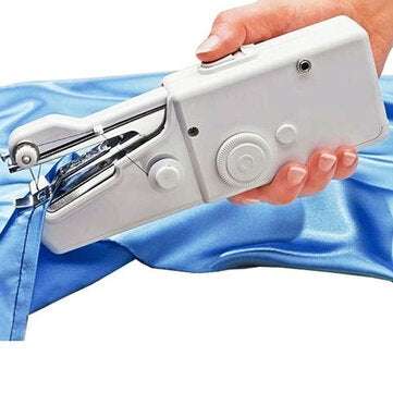 Mini Portable Sewing Machine Handheld Cordless Quick Clothes Stitch For Home Travel