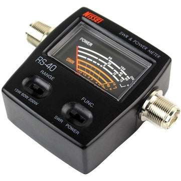 NISSEI RS-40 Power SWR Meter Measurable Range 200W for Two Way Radio with Adapter Connector