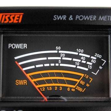 NISSEI RS-40 Power SWR Meter Measurable Range 200W for Two Way Radio with Adapter Connector