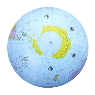PVC Inflatable Globe Beach Ball Geography 16Inch World Map Educational Toys
