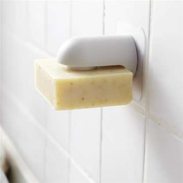 Magnetic Soap Holder Container Wall Attachment Adhesion Draining Soap Holder Shower Storage Soap Dis