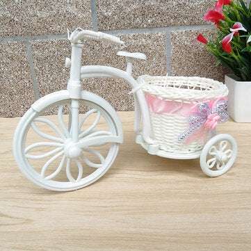 Mini Portable Handicraft Basket Bicycle Tricycle Basket Wedding Proposal Decorative Storage Basket F