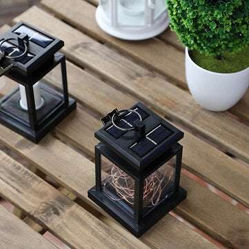 Solar Powered Hanging Lantern LED Solar Candle Lights Outdoor Decorative Path Light Lawn Light for P