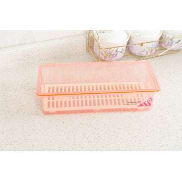 Multifunctional Plastic Kitchen Tableware Chopsticks Spoon Fork Storage Box With ... (COLOR.: PINK)