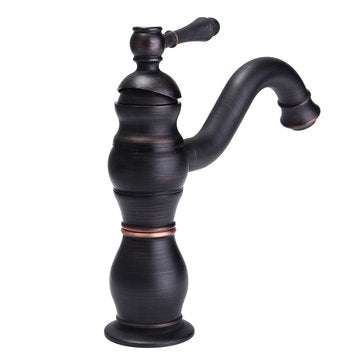 Retro Oil Rubbed Bronze Bathroom Basin Faucet Single Handle Sink Mixer Tap