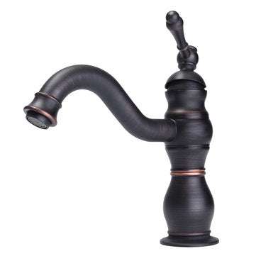 Retro Oil Rubbed Bronze Bathroom Basin Faucet Single Handle Sink Mixer Tap