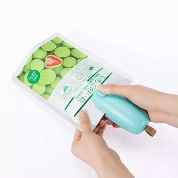 NINETYGO Portable Mini Bag Sealer Handheld Heat Sealer Bag Resealer Cutter for Plastic Bag Food Stor