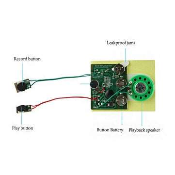 Programmable Music Board For Greeting Card DIY Gifts 30secs 30S Key Control Sound Voice Audio Record