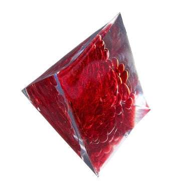 Orgone Pyramid Energy Generator Tower Healing Crystal Red Gemstone Home Decorations