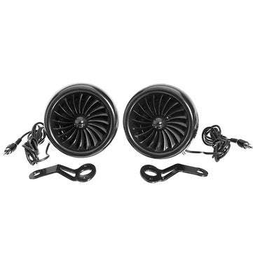 Motorcycle Bike Waterproof Speaker Amplifier Music Horn 3.5 inch Rear View Mirror Black Shark SPK96D