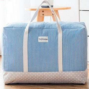 Thick Cotton Linen Clothing Quilts Storage Bag Quilt Washable Finishin... (SIZE 3: L | COLOR.: BLUE)