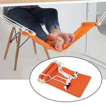 Portable Adjustable Mini Feet Hammock Comfort Footrest Stand Under Desk Foot Hammock Home Office Gif
