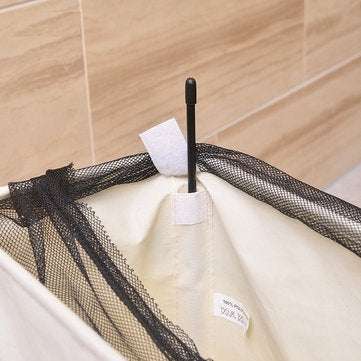 Single Mesh Cloth With Wheels Beam Hamper Oxford Cloth Storage Box Aluminum Frame Storage Baskets