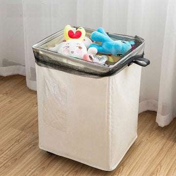 Single Mesh Cloth With Wheels Beam Hamper Oxford Cloth Storage Box Aluminum Frame Storage Baskets