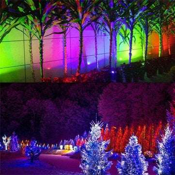 Solar Powered 5W 6 LED Lawn Lamp Colorful Spotlight Waterproof Outdoor Security Path Split Garden Li