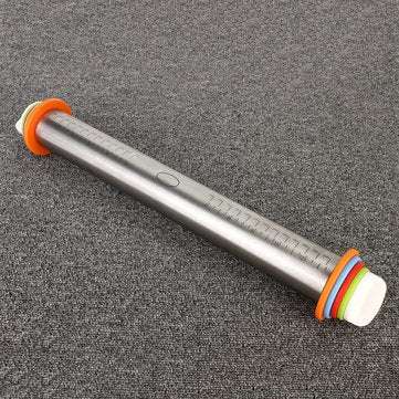 Stainless Steel Removable Rolling Pin Tools For Baking Dough Pizza Cookies 4 Sizes Adjusting Discs