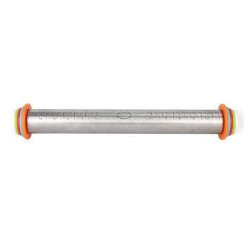 Stainless Steel Removable Rolling Pin Tools For Baking Dough Pizza Cookies 4 Sizes Adjusting Discs