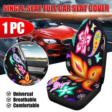 Single Front Car Seat Cover Protector Starry Printed Cushion (TYPE: #1)
