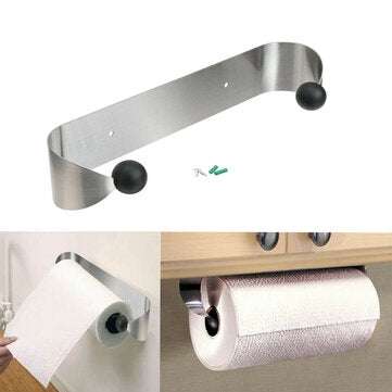 Stainless Steel Paper Towel Holder Wall Mount Roll Paper Under Cabinet Organizer Hanger Kitchen Home
