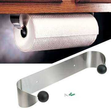 Stainless Steel Paper Towel Holder Wall Mount Roll Paper Under Cabinet Organizer Hanger Kitchen Home