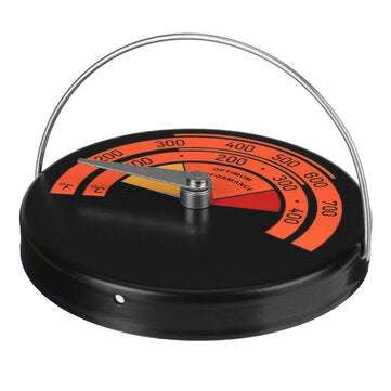 Portable Magnetic Wood Log Burner Stove Thermometer Flue Pipe BBQ Temperature Gauge Heat