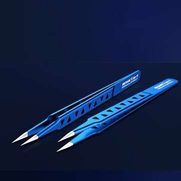 MECHANIC AAC-14 8 Hole Heat-dissipating Tweezer Lengthened Thickened HardnessTweezer for Mobile Phon