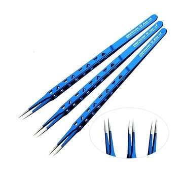 MECHANIC AAC-14 8 Hole Heat-dissipating Tweezer Lengthened Thickened HardnessTweezer for Mobile Phon